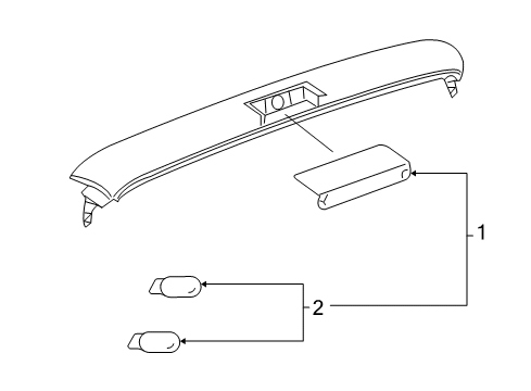 2022 GMC Savana 3500 High Mount Lamps Diagram