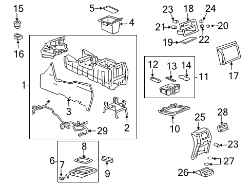 2006 Chevy Suburban 1500 Center Console Diagram