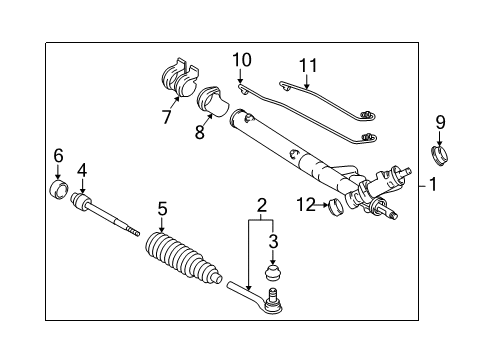 1999 Buick Park Avenue P/S Pump & Hoses, Steering Gear & Linkage Diagram 2 - Thumbnail