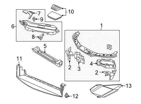 2005 Pontiac GTO Radiator Support Diagram