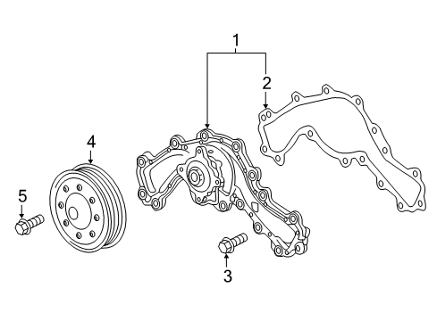 2020 Cadillac XT5 Cooling System, Radiator, Water Pump, Cooling Fan Diagram