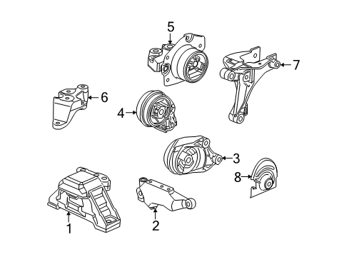 2006 Saturn Ion Engine & Trans Mounting Diagram 1 - Thumbnail