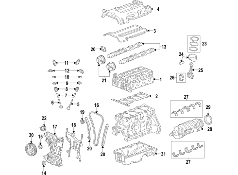 2016 Chevy Malibu Pan Assembly, Oil Diagram for 55581539