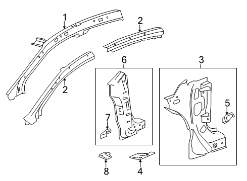 2016 Cadillac XTS Hinge Pillar Diagram