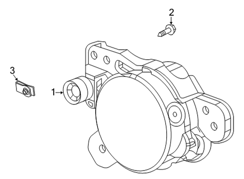 2021 Chevy Trailblazer Lamp Assembly, Front Fog Diagram for 42737706