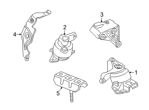 2021 GMC Canyon Engine & Trans Mounting Diagram 1 - Thumbnail