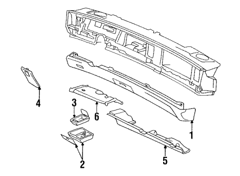 1995 Buick LeSabre Instrument Panel, Body Diagram 1 - Thumbnail