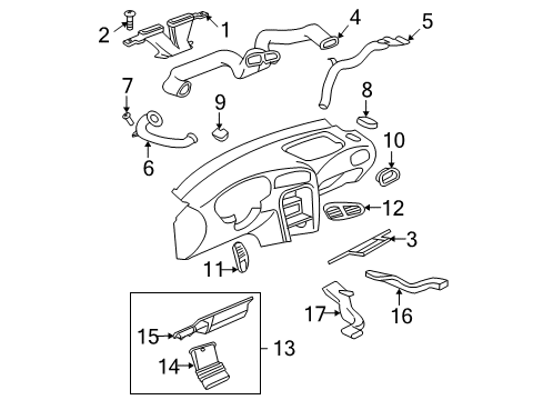 2004 Oldsmobile Alero Ducts Diagram