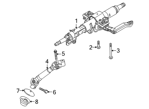 2008 Saturn Astra Steering Column & Wheel, Steering Gear & Linkage Diagram 2 - Thumbnail