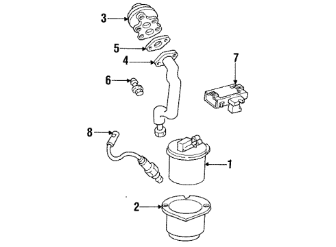 1996 Chevy Beretta EGR System, Emission Diagram