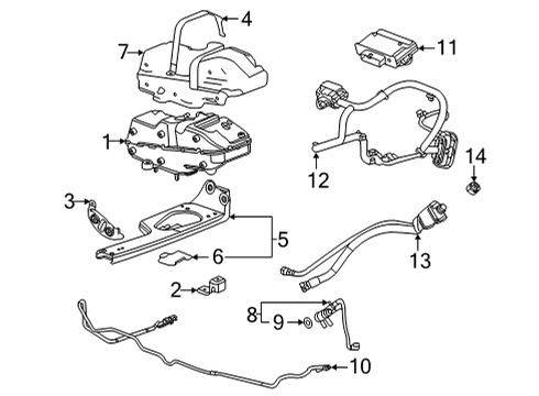 2023 GMC Sierra 2500 HD FILTER ASM-EXH PRTLT (W/ EXH PIPE) Diagram for 86777037