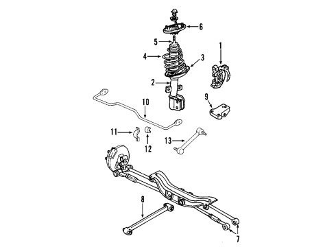 2005 Pontiac Grand Prix Shield Assembly, Rear Suspension Strut Dust Diagram for 15859254