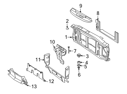 1998 GMC Jimmy Radiator Support Diagram