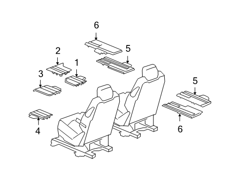 2010 GMC Acadia Tracks & Components Diagram