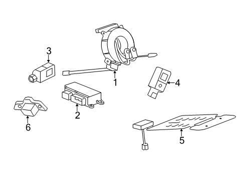 2014 Cadillac ATS Air Bag Components Diagram