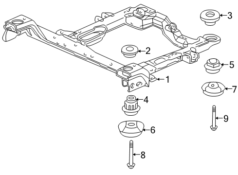 2005 Pontiac Grand Prix Suspension Mounting - Front Diagram