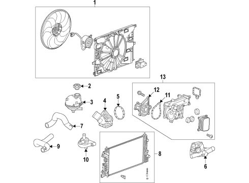 2021 Buick Encore GX Cooling System, Radiator, Water Pump, Cooling Fan Diagram 3 - Thumbnail