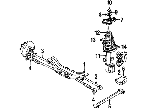 2003 Pontiac Grand Prix Rod Assembly, Rear Wheel Spindle Diagram for 10329694