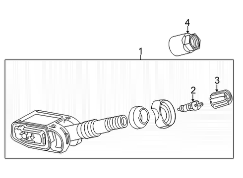 2022 GMC Sierra 3500 HD Tire Pressure Monitoring Diagram 1 - Thumbnail