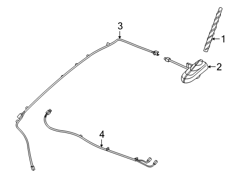 2018 Chevy Spark Base Assembly, Radio Antenna Eccn=5A991 Diagram for 42353712