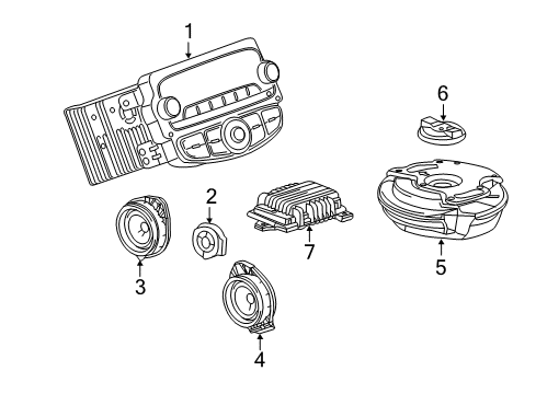 2015 Chevy Trax Speaker Assembly, Radio Front Side Door Upper Diagram for 13240946