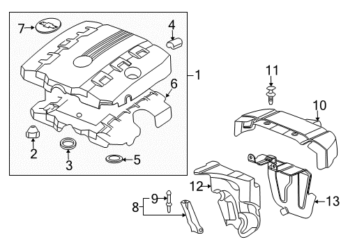 2012 Chevy Camaro Engine Appearance Cover Diagram 1 - Thumbnail