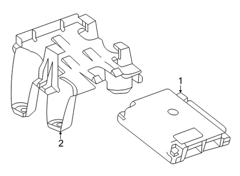 2023 Buick Envision Bracket Assembly, Active Saf Cont Mdl Diagram for 84961588