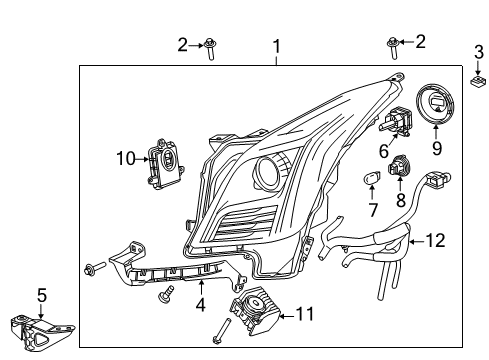 2015 Cadillac XTS Diode Assembly, Daytime Running Lamp Diagram for 22791374