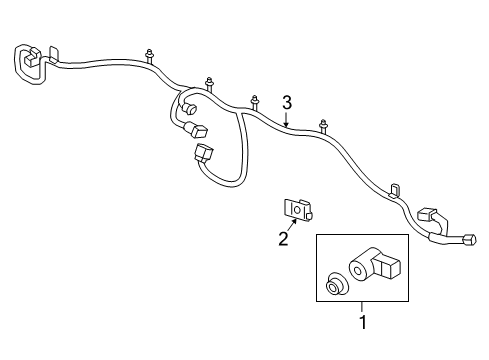 2018 Chevy Sonic Electrical Components - Rear Bumper Diagram