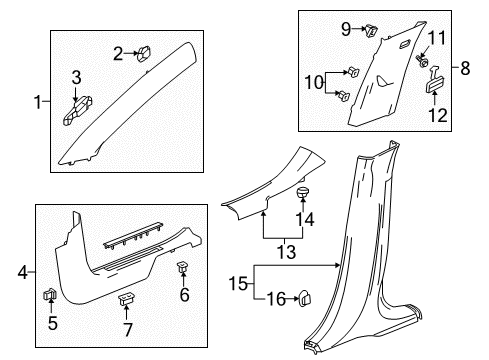 2022 GMC Terrain Molding Assembly, Front Side Door Sill Garnish *Platinum M Diagram for 84293116