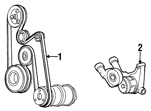 1995 Buick Riviera Belts & Pulleys Diagram