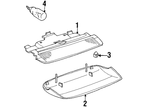 1997 Saturn SC1 High Mount Lamps Diagram