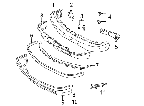 2003 Chevy S10 Front Bumper Diagram 2 - Thumbnail