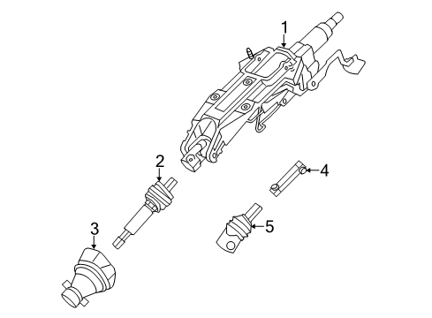 2009 Cadillac CTS Steering Column, Steering Wheel & Trim Diagram