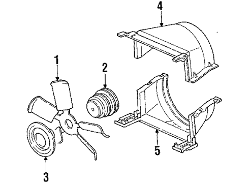 1986 Chevy G30 Cooling System, Radiator, Water Pump, Cooling Fan Diagram 2 - Thumbnail