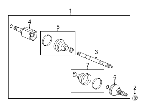 2014 Buick LaCrosse Drive Axles - Front Diagram