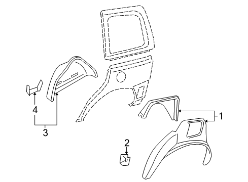 2006 Saturn Relay Inner Structure - Side Panel Diagram