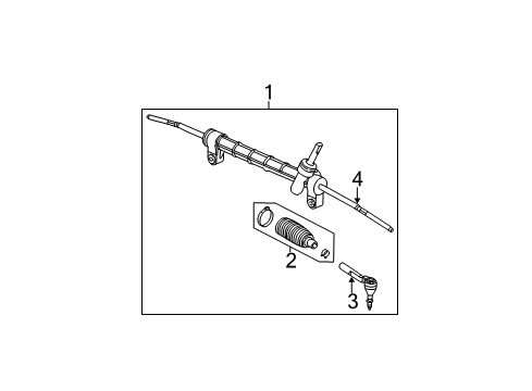 2006 Chevy Equinox Steering Column & Wheel, Steering Gear & Linkage Diagram 3 - Thumbnail