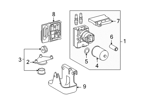 2013 Chevy Silverado 1500 ABS Components, Electrical Diagram 1 - Thumbnail