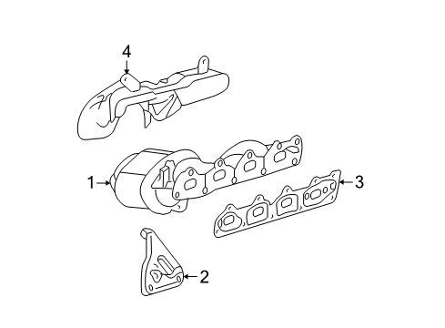 2009 Saturn Aura Exhaust Manifold Diagram 1 - Thumbnail