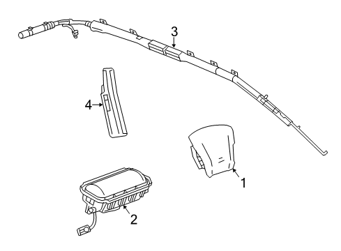 2018 Chevy Silverado 1500 Air Bag Components Diagram 1 - Thumbnail