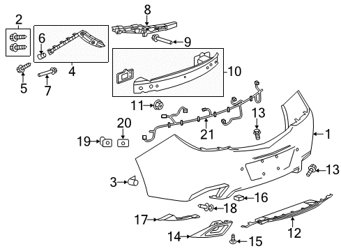 2012 Buick Regal Rear Bumper Diagram 2 - Thumbnail