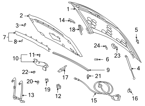 2002 Buick LeSabre Hood & Components Diagram