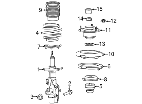 2020 Cadillac CT5 Struts & Components - Front Diagram 2 - Thumbnail