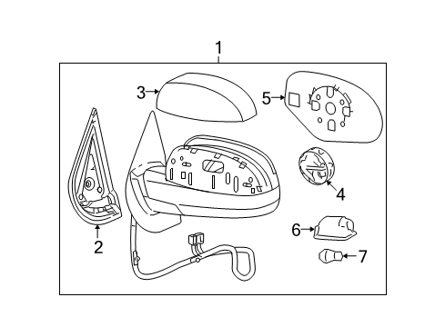 2010 Cadillac Escalade EXT Mirrors, Electrical Diagram