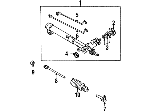 1999 Oldsmobile Cutlass P/S Pump & Hoses, Steering Gear & Linkage Diagram 2 - Thumbnail