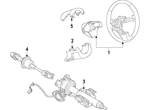 2013 Buick Regal Steering Column & Wheel, Steering Gear & Linkage Diagram 1 - Thumbnail