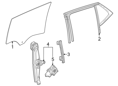 2024 Buick Encore GX Glass - Rear Door Diagram