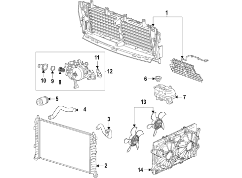 2021 Chevy Tahoe Cooling System, Radiator, Water Pump, Cooling Fan Diagram 3 - Thumbnail