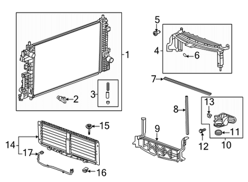 2020 Buick Encore GX Radiator & Components Diagram